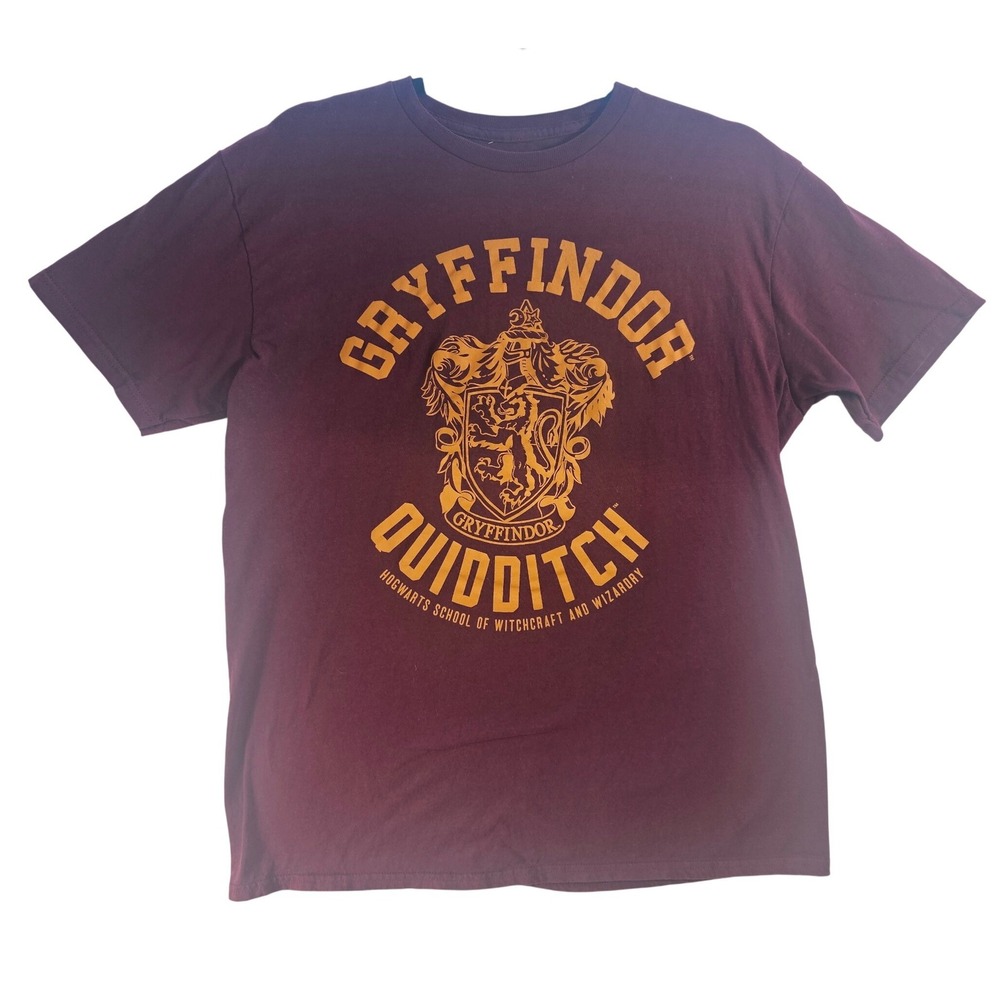 Harry Potter Gryffindor Quidditch T Shirt‎ Burgundy Size Large